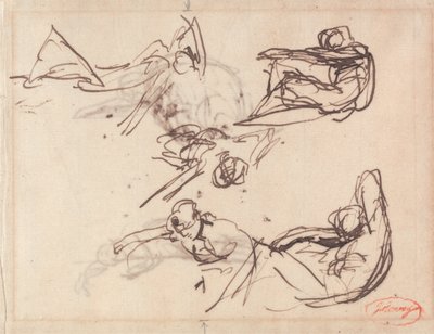 Sketches for Languid and Prostrate Figures by George Romney